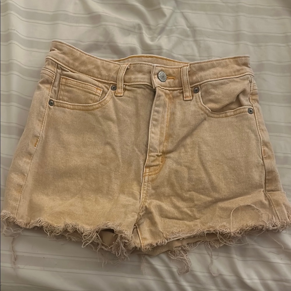 Women's Tan Denim Shorts